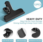HOUSE AGAIN 12 Pack Stainless Steel Chip Bag Clips Covered - Image 4