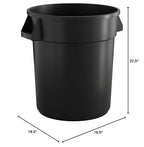 20 Gallon Black Round Commercial Trash Can - Image 5