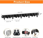 2 Pack Mop and Broom Holder Wall Mount, Non-slip Broom Hanger Wall Mount - Image 5