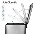 Arlopu 13.2 Gal Slim Kitchen Trash Can - Image 3