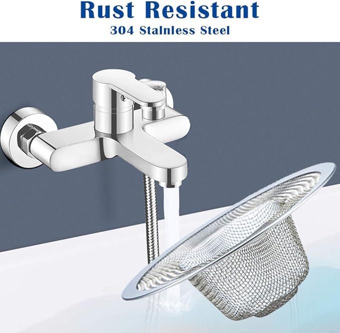 2 Pcs Heavy Duty Stainless Steel Slop Basket Filter Trap, 4.41" Top / 2.44" - Image 5