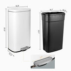 AthLike Trash Can, Stainless Steel Kitchen Garbage Can, Step Waste Bin - Image 8