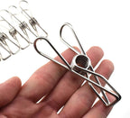 HAHIYO Clothespins Chip Clips All Metal Stainless Steel No Rust Stains Strong by HAHIYO