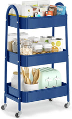 EAGMAK 3 Tier Utility Rolling Cart, Metal Storage Cart by Eagmak