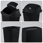 10 Gallon Black Swing Top Trash Cans - Image 3