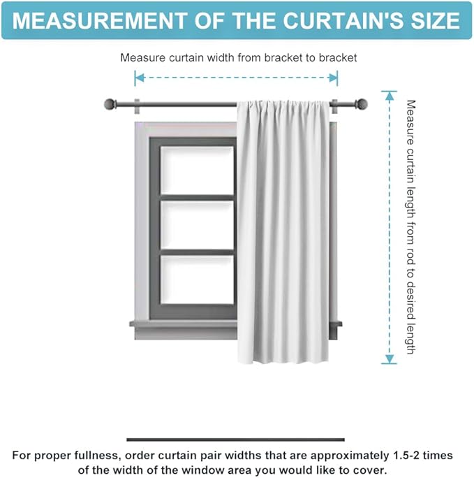 RYB HOME Blackout Curtains for Bedroom, Small Window Shades Thermal Insulating - Image 8