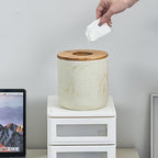 Natural Travertine Textures Beige Mini Trash Can - Image 4