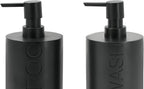 Matte Black Resin 2 Piece Shampoo and Body Wash Dispenser Set, Luxurious - Image 8