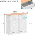 Betterhood Double Tilt Out Trash Cabinet Can Bin Kitchen 20 Gallon Wooden Free - Image 2