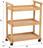 MEEDEN Art Cart Storage Organizer, 3-Tier Rolling Utility Studio Taboret - Image 2