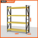 4000LBS Storage Shelves Heavy Duty, 4 Tier Adjustable Shelf, Garage Storage - Image 2