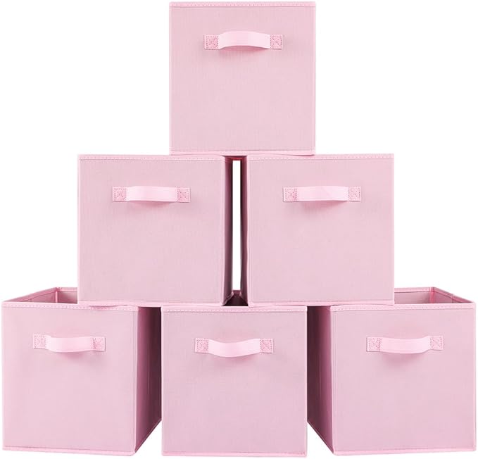Stero Fabric Storage Bins 6 Pack Fun Colored Durable Storage Cubes by Stero