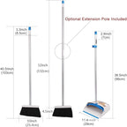 TreeLen Long Handle Broom and Dustpan Set, Upright Dust Pan Combo - Image 4