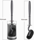 HAMITOR Toilet Bowl Brush Holder Set: Curved Design - Image 7