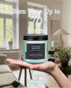 M&SENSE Candle Oceanic Breeze Scented, 11.6oz 70 Hour Long Lasting 2 Wick - Image 4