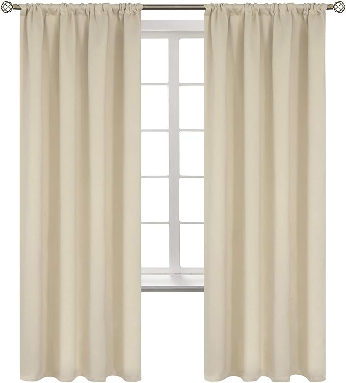 BGment Beige Blackout Curtains 72 Inches Length by BGment