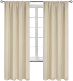BGment Beige Room Darkening Curtains 72 Inches Long by BGment