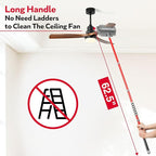 Ceiling Fan Cleaner Duster, 62.5‘’ Extendable Long Handle Ceiling Fan Blade - Image 6