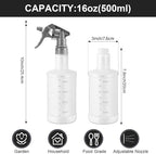 Eccliy 12 Pcs 16 Oz Plastic Spray Bottle, Adjustable Empty Reusable Sprayer - Image 2