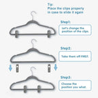 Grey Hanger Clips for Velvet Hangers - Image 8