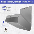Paper Towel Dispenser Wall Mount, Brushed Stainless Steel Commercial Paper - Image 2