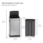 8 Gallon Stainless Steel Garbage Can - Image 6