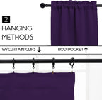 Pickluc Purple Cafe Half Window Curtain, 30 Inches Length, Rod Pocket Small - Image 2