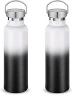 Neihepal 20 oz Insulated Water Bottles Bulk 2 Pack, Stainless Steel Double Wall by Neihepal