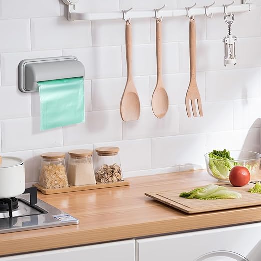 Cabilock 3Pcs Wall-Mounted Trash Bag Storage Box Adhesive Garbage Bag Containers - Image 8