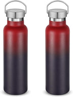 Neihepal 20 oz Insulated Water Bottles Bulk 2 Pack, Stainless Steel Double Wall by Neihepal