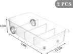 MineSign 2Pack Roll Out Fridge Caddy Bins Pull Out Drawer - Image 3