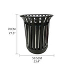 Outdoor Metal Slatted Trash Receptacle, Waste Receptacle，Commercial Trash Cans - Image 3