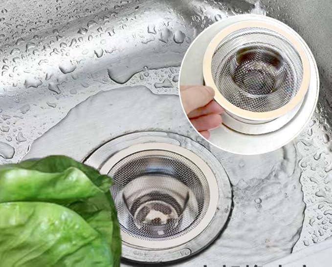 8PCS Metal Mesh Kitchen Sink Strainer, 4.41" Stainless Steel Slop Basket Filter - Image 4