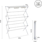 3 Tiers Foldable Clothes Drying Rack, Vertical Laundry Rack Portable and - Image 2