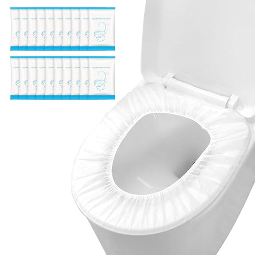 100 Pack Disposable Toilet Seat Cover Waterproof Non-Woven Fabric, Disposable by Krijuess