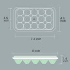 Ice Cube Trays with Silicone Lid, 15 Grid Diamond Shaped Ice Tray Easy Release - Image 5