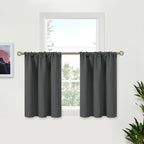 BGment Dark Grey Half Window Curtains 30 Inches Length by BGment