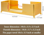 MyGift Gold Paper Towel Holder, Toilet Paper Towel Dispenser - Image 3