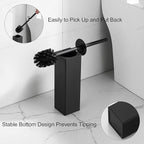 Square Toilet Brush with Holder, Stainless Steel Toilet Bowl Brush and Holder - Image 7