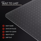 Kuyal Office Chair Mat for Carpet, 48x60 Clear Heavy Duty Computer Chair Mat - Image 5