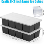 Large Ice Cube Trays for Whiskey: FDDAI Big Silicone Ice Cube Trays - Image 2