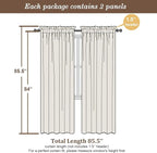 Chyhomenyc Light Green Sheer Curtains 84 Inches Long 2 Panels Set- Light - Image 8