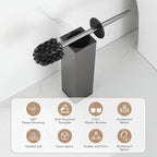 BGL Standing Toilet Brush and Holder GunGrey Aluminium Toilet Bowl Cleaner - Image 6