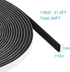 Seal Foam Tape, 1/4 Inch W x 1/16 Inch T Weather Stripping - Image 2
