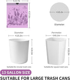 VOK 13 Gallon Trash Bags with Lavender Print & Drawstring, Tear-Resistant Tall - Image 3