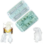 7.48inch Newly Upgraded 4-grid 3D Dinosaur Ice Tray and Covered Silicone Ice by Unknown