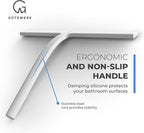 GÜTEWERK Shower Squeegee for Glass Doors, Silicone Window Squeegee, Bathroom - Image 2