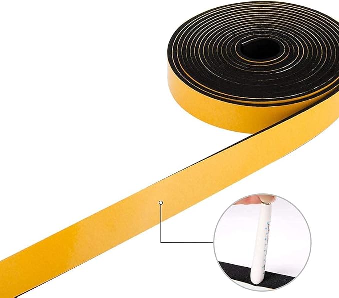 Foam Seal Tape 3-Pack, 1/2 Inch Wide X 1/8 Inch Thick, Neoprene Rubber Weather - Image 4