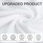 VOOVA & MOVAS White Towels for Bathroom, 100% Cotton | Quick Dry | Soft | Thick - Image 2