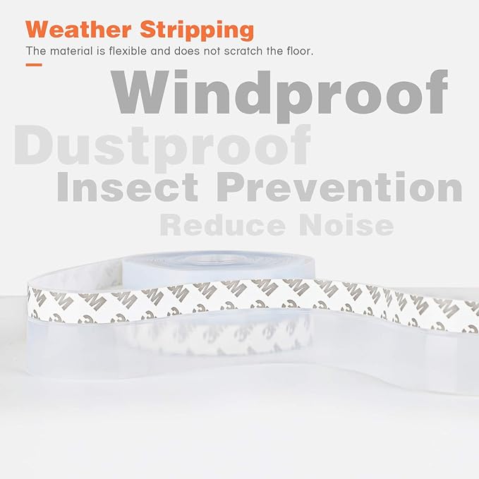 26 Feet Silicone Seal Strip, Door Weather Stripping, Sealing Tape - Image 2